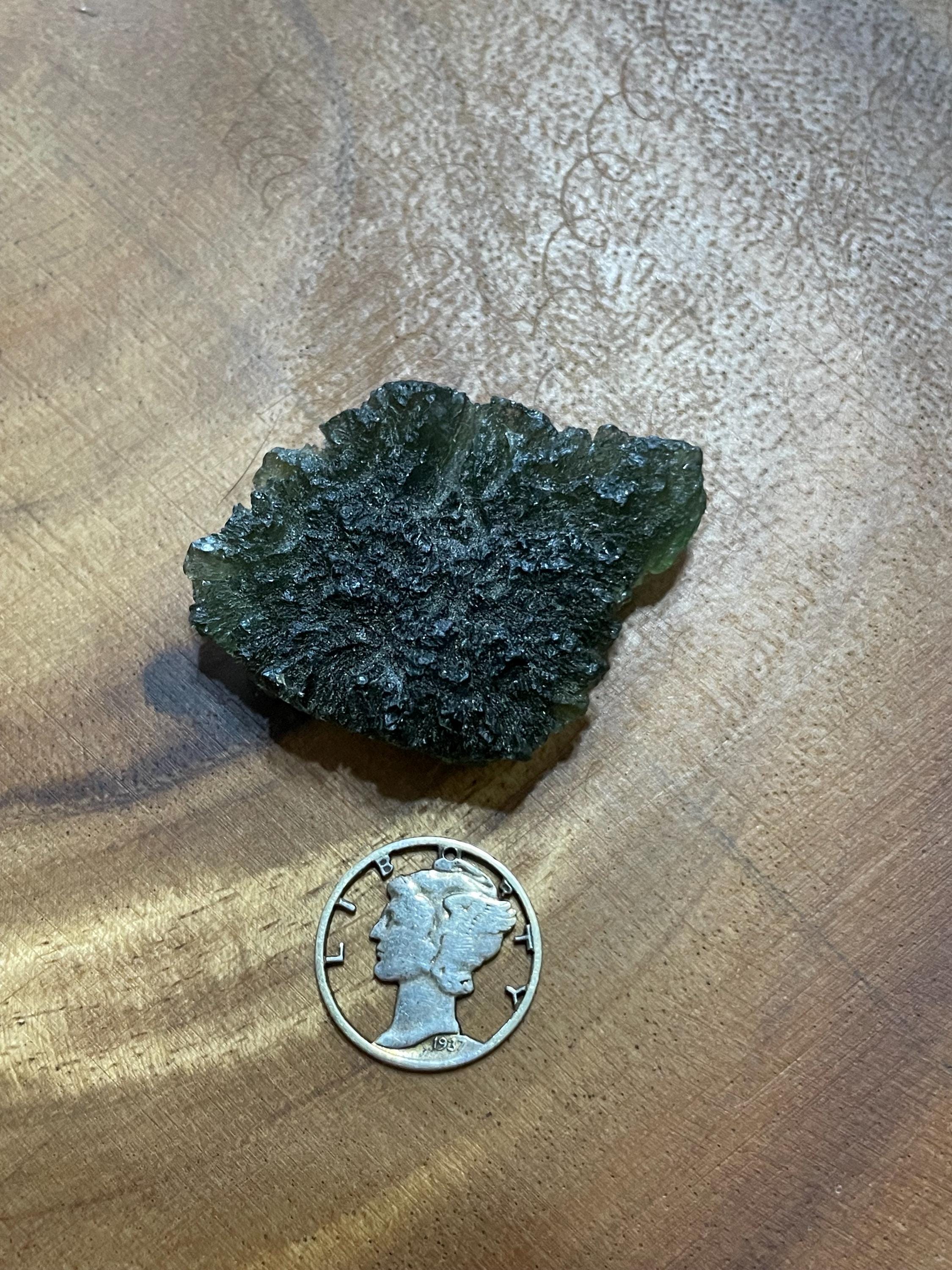 Raw Moldavite(Millennium Falcon) - 14.6g