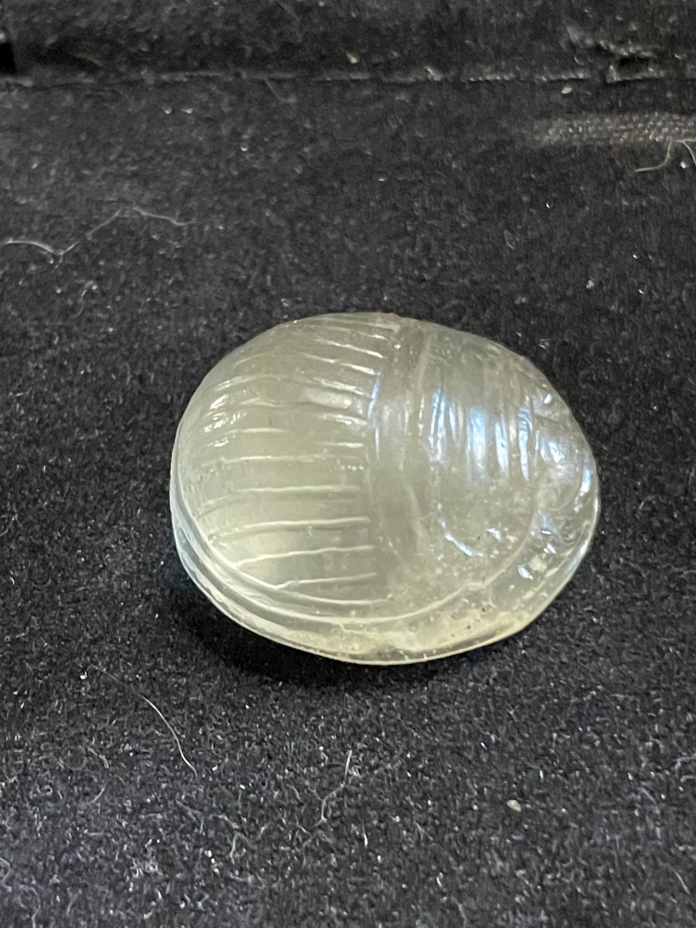 RARE Lybian Desert Glass Scarab Carving