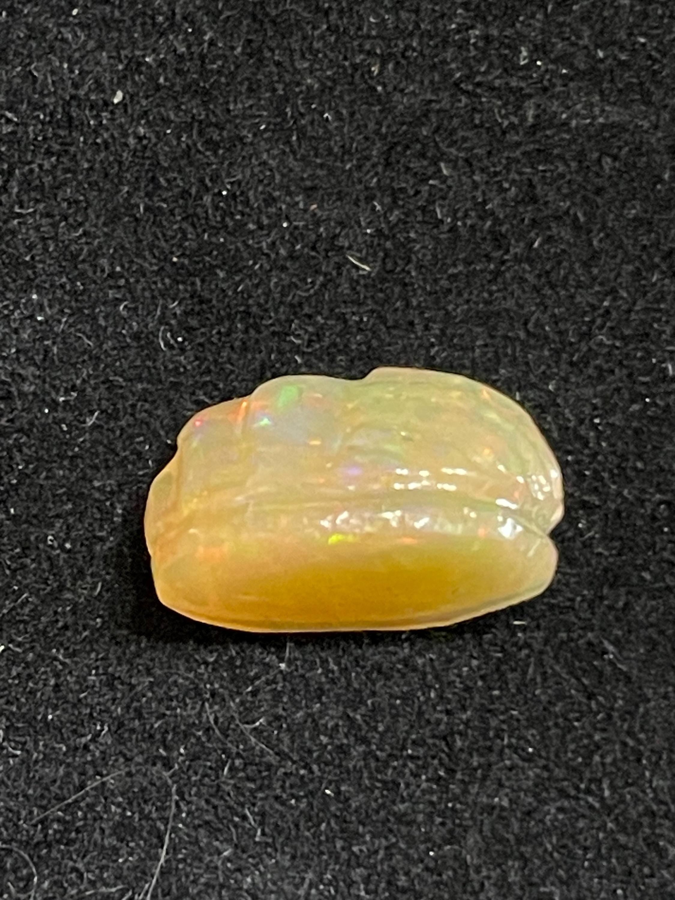 RARE Ethiopian Opal Scarab Carving