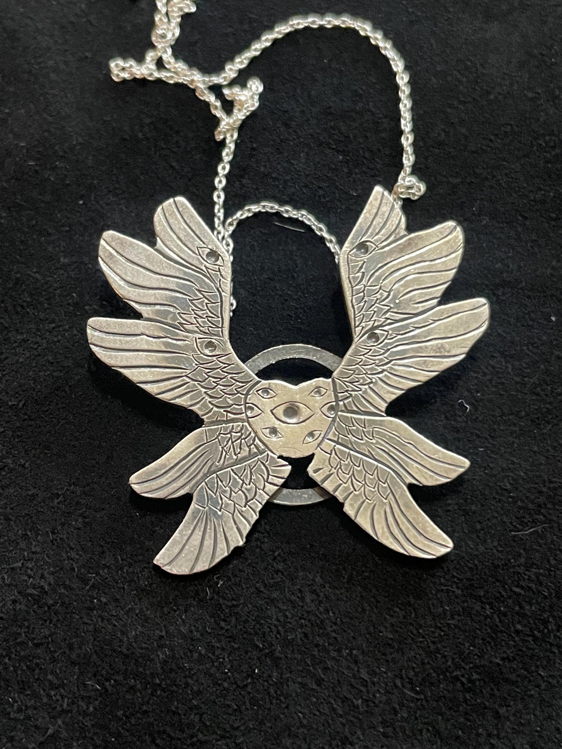 Biblically Accurate Angel Seraphim Pendant- Argentium Silver
