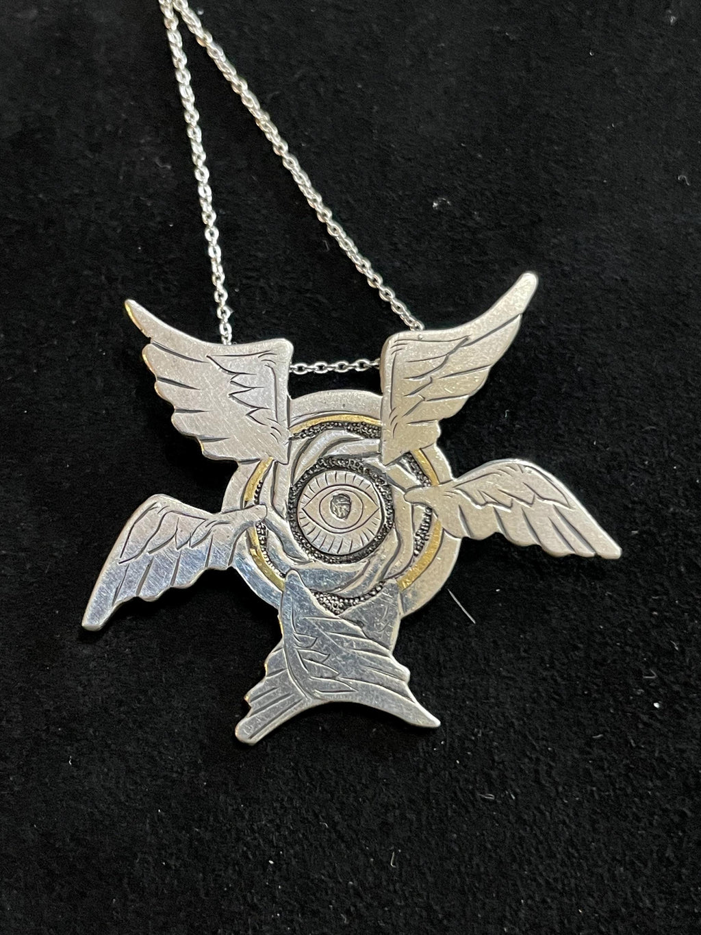 Biblically Accurate Angel Thrones Pendant- Argentium Silver