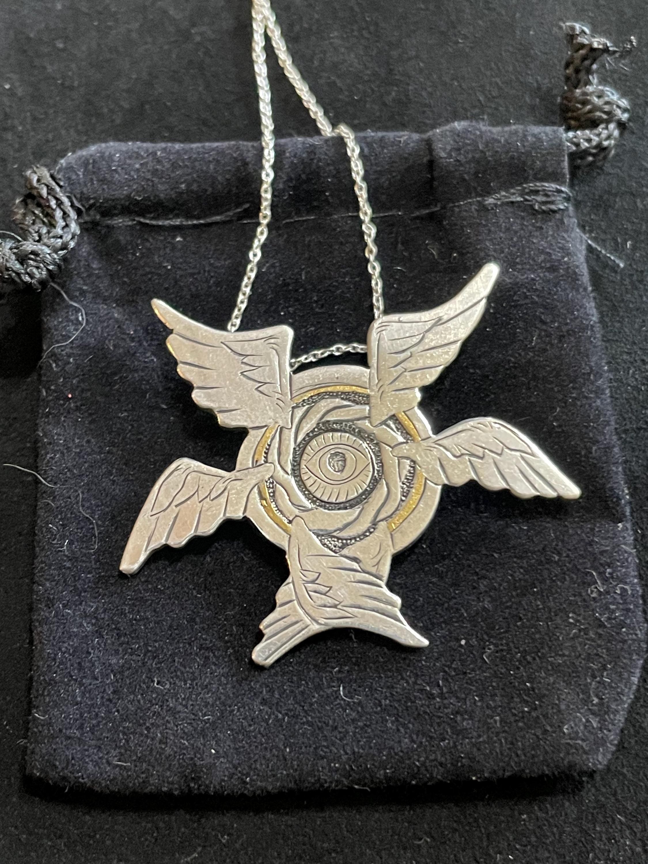 Biblically Accurate Angel Thrones Pendant- Argentium Silver