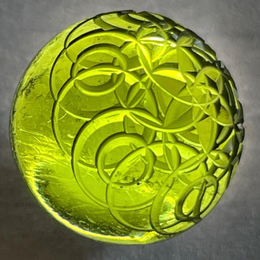 Moldavite Sphere - 3.59g (fantasy carved)