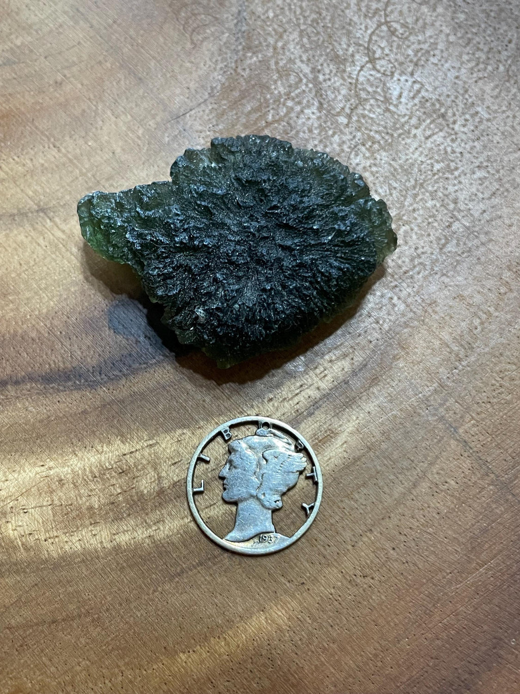 Raw Moldavite(Millennium Falcon) - 14.6g