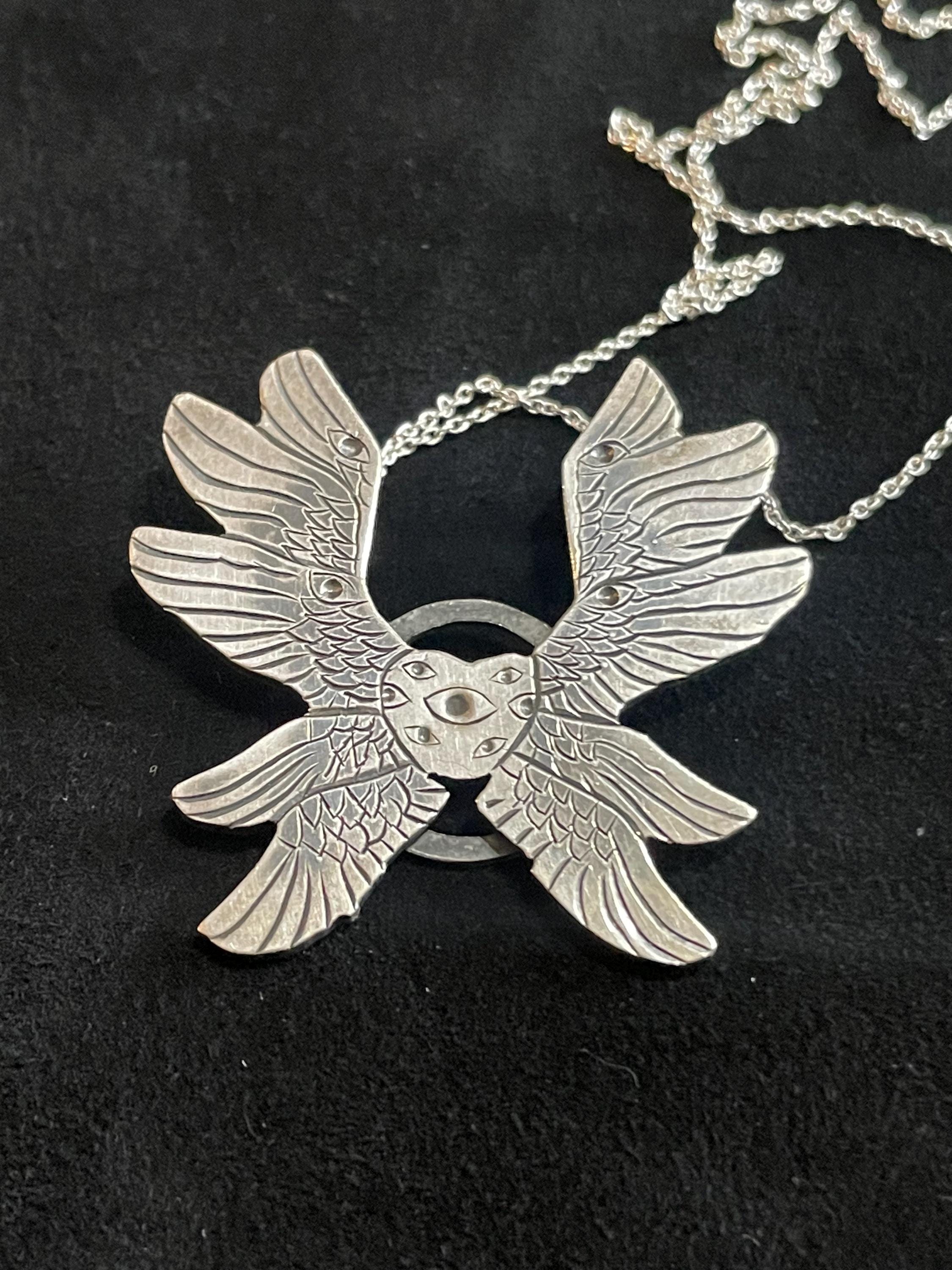 Biblically Accurate Angel Seraphim Pendant- Argentium Silver