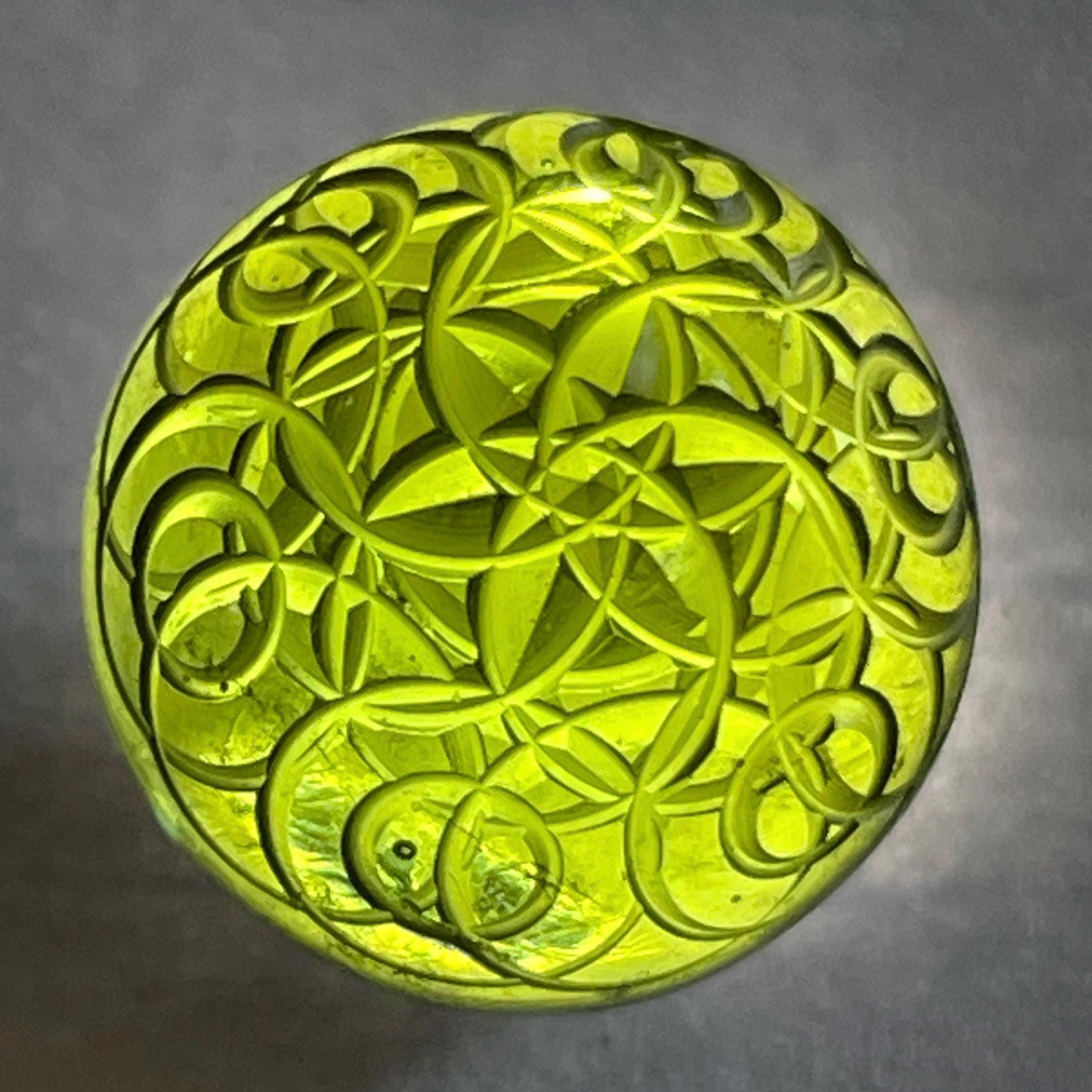 Moldavite Sphere - 3.59g (fantasy carved)