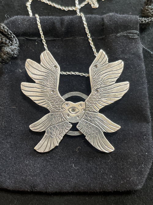 Biblically Accurate Angel Seraphim Pendant- Argentium Silver