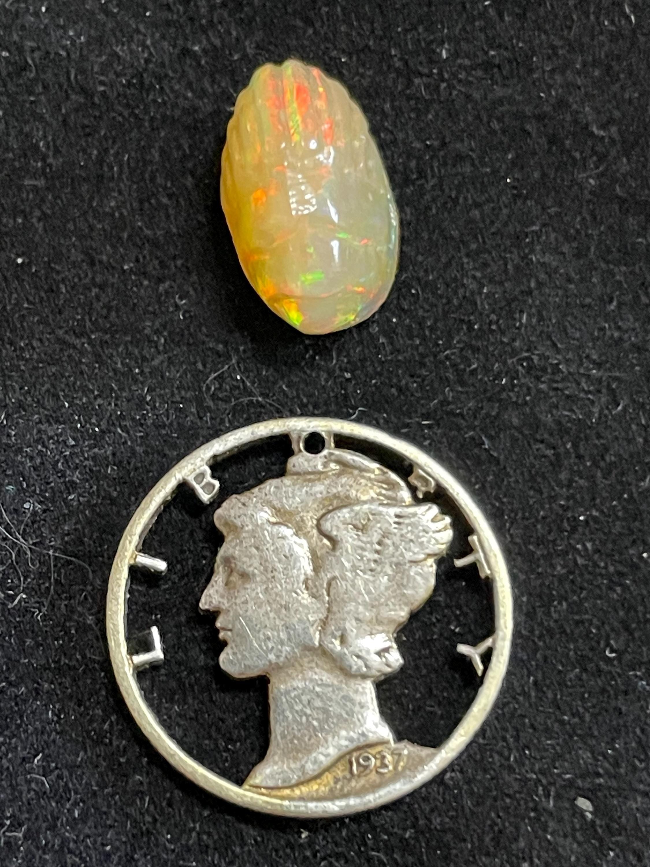 RARE Ethiopian Opal Scarab Carving