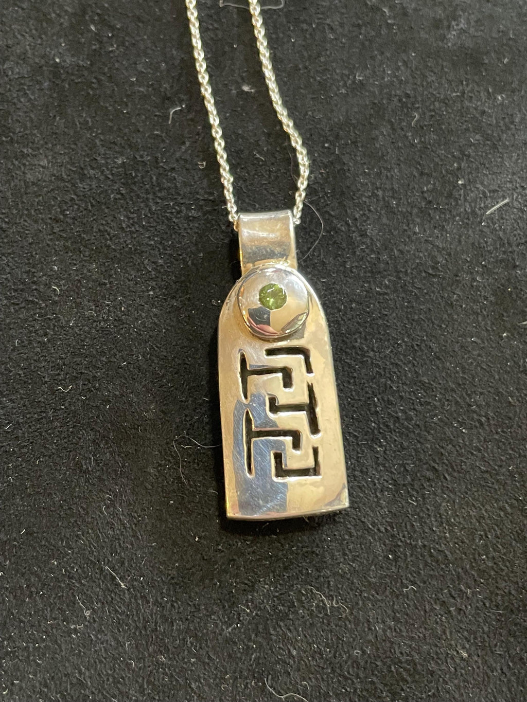 Keys Of The Ancients Silver, Peridot, Tourmaline Pendant