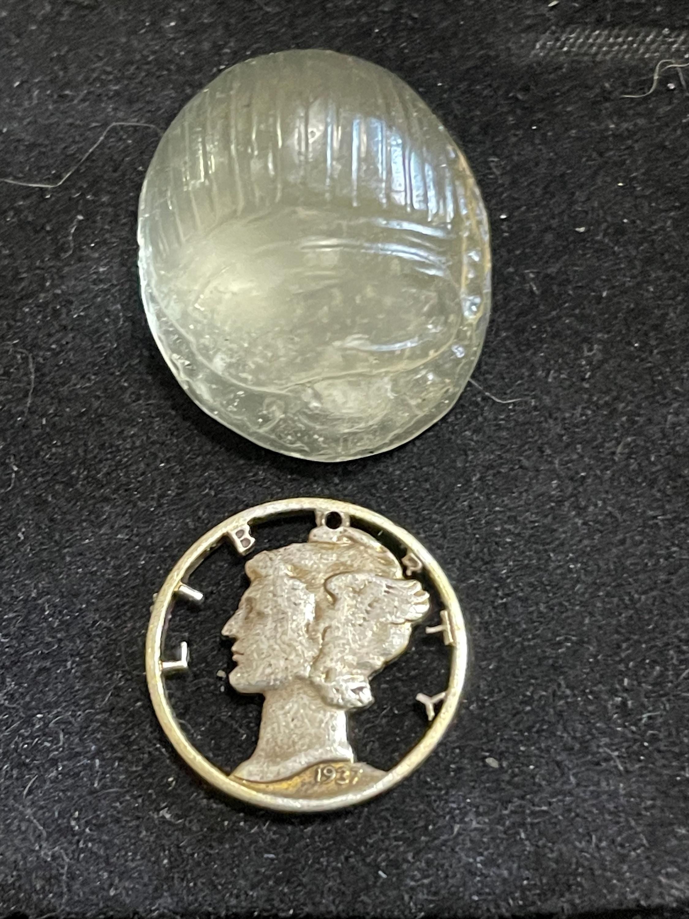 RARE Lybian Desert Glass Scarab Carving