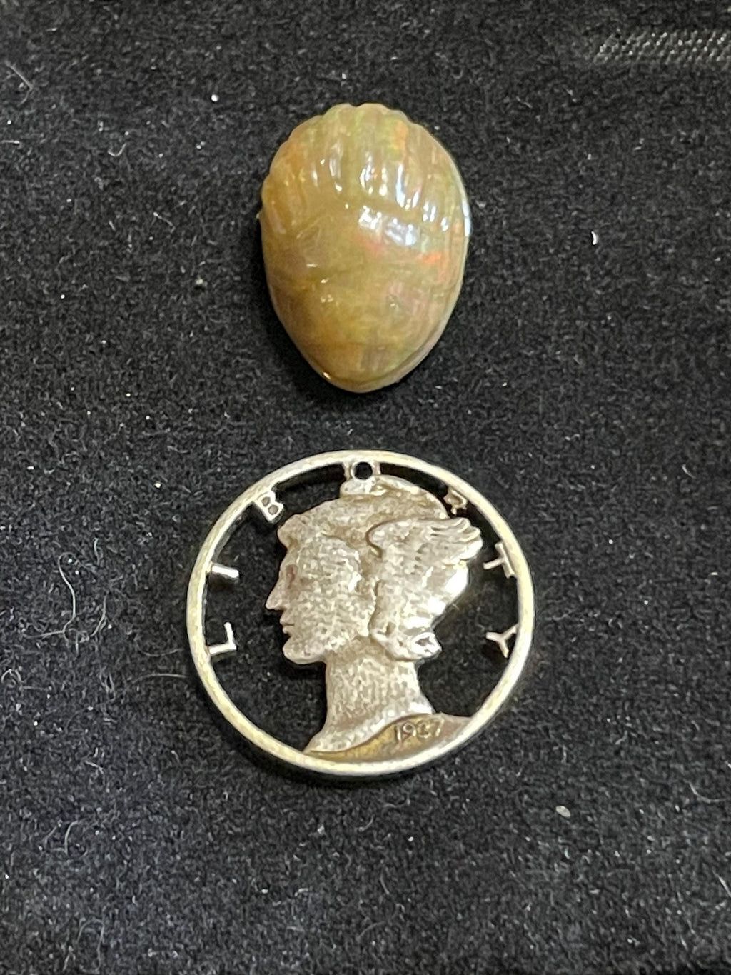 RARE Ethiopian Opal Scarab Carving