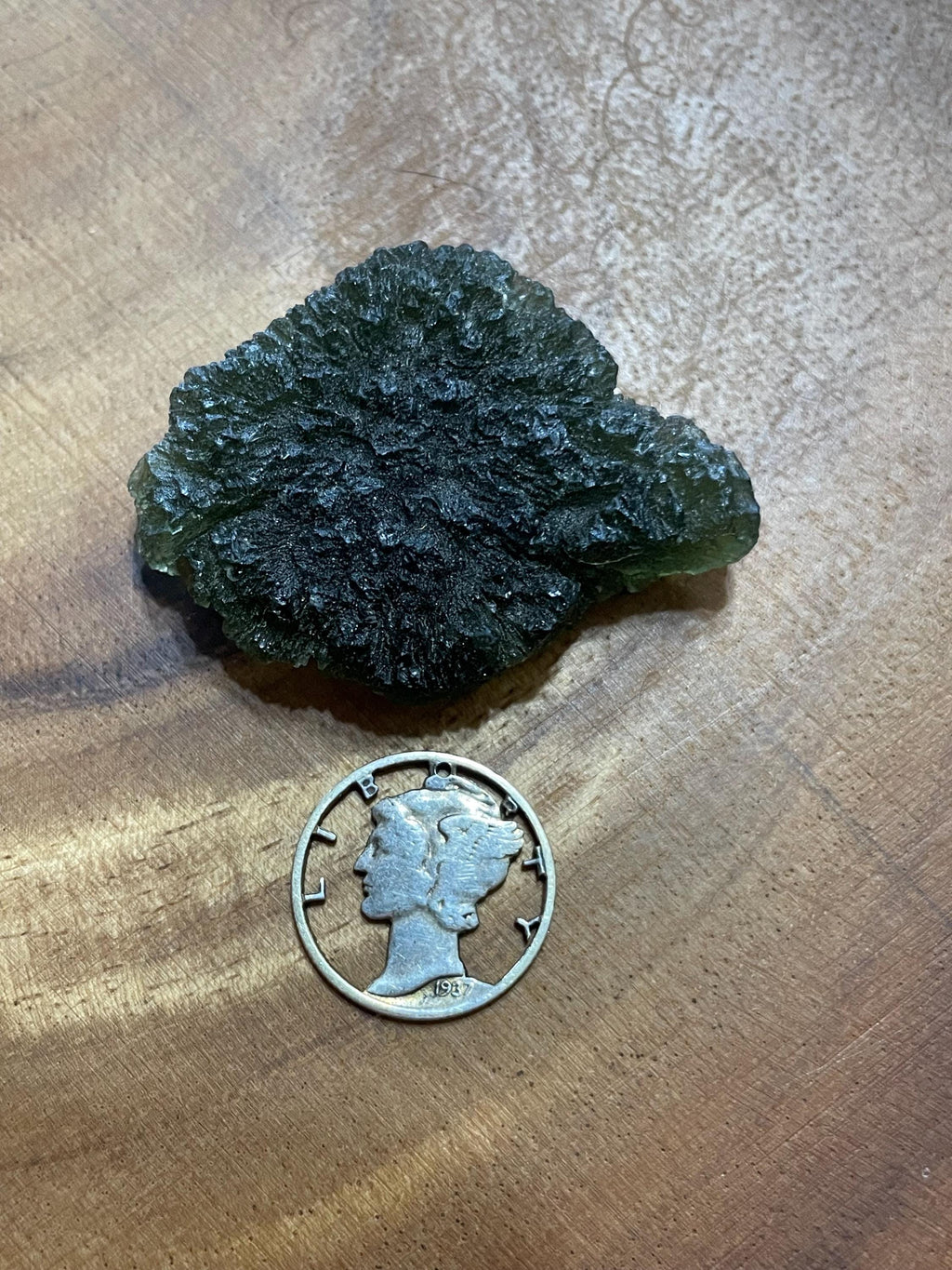 Raw Moldavite(Millennium Falcon) - 14.6g